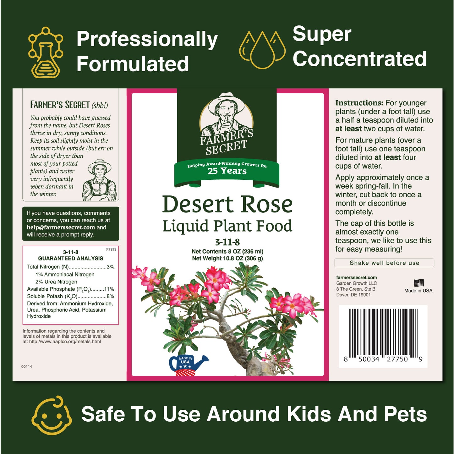 Desert Rose Plant Food 8oz