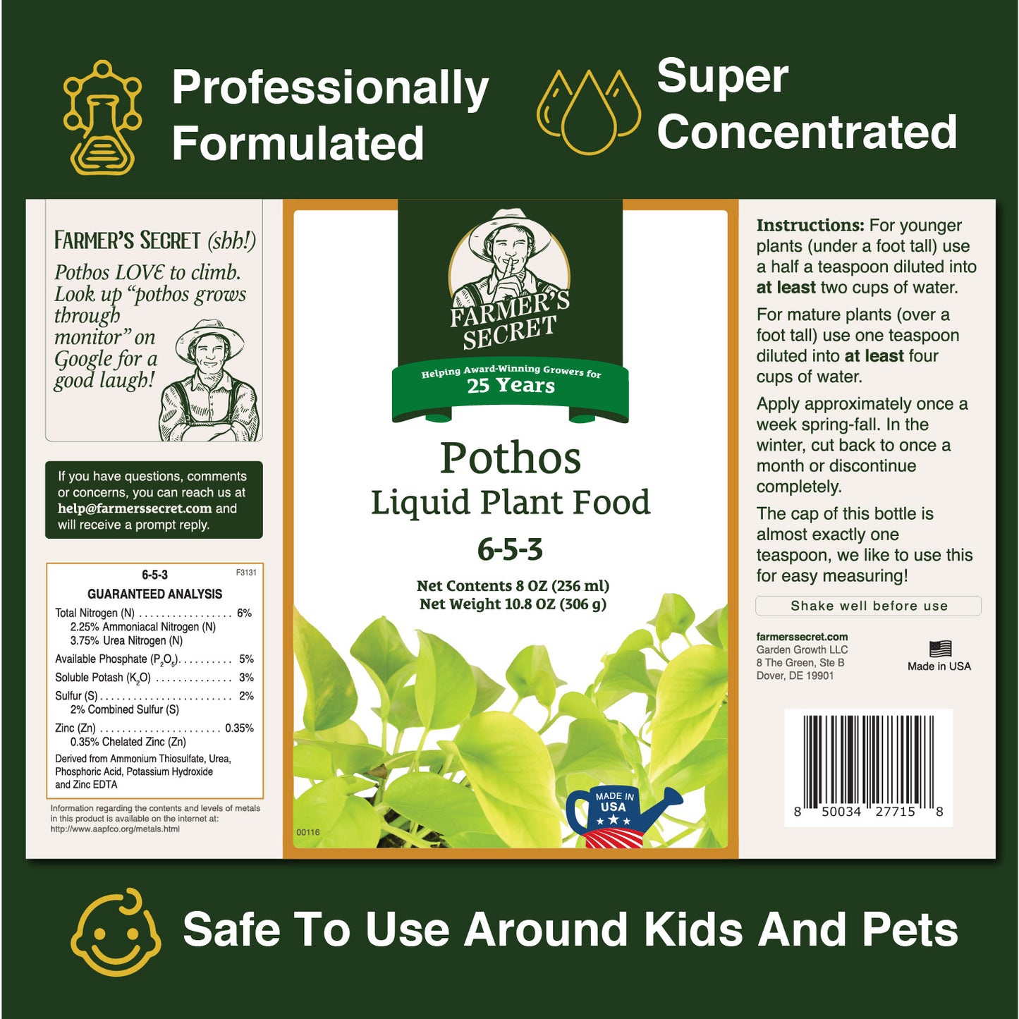 Pothos Plant Food 8oz