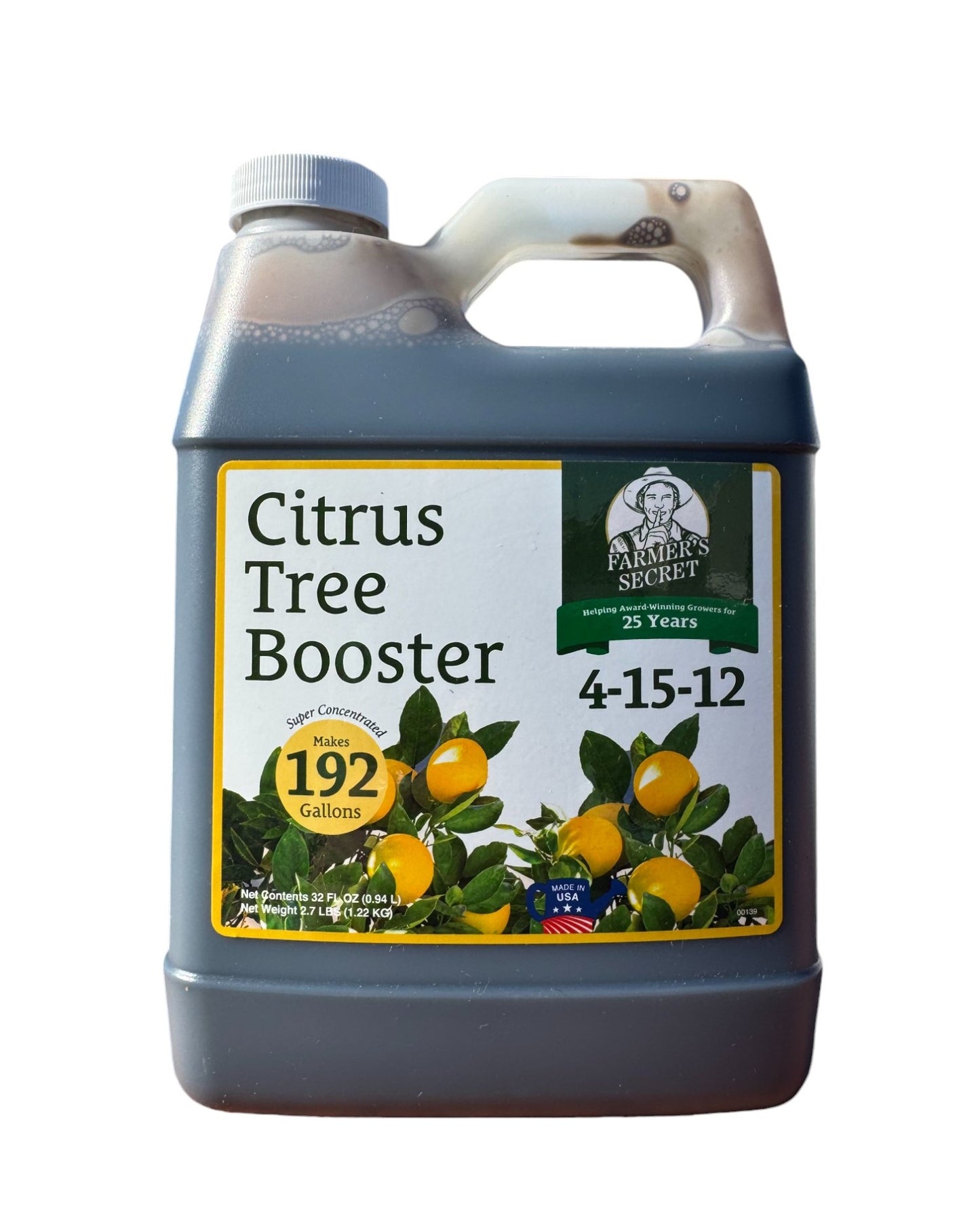 best citrus fertilizer for potted plants Farmer's Secret Citrus Tree Booster Fertilizer (128oz) Super Concentrated Formulated for All Citrus Trees Including