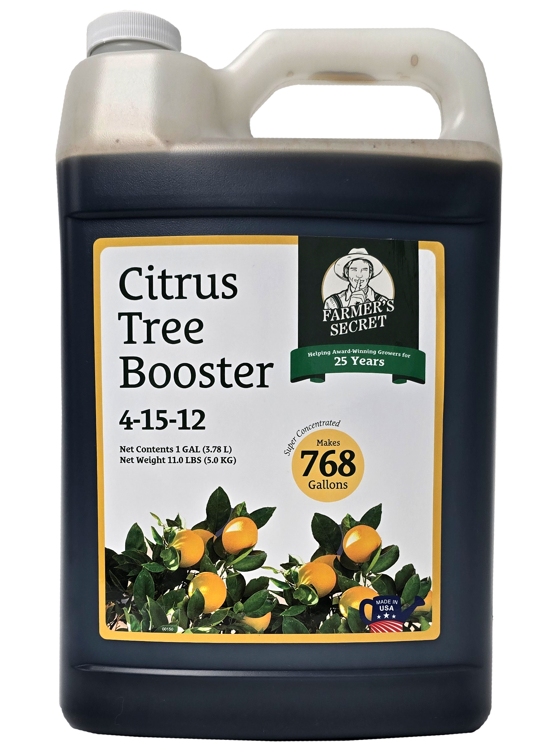 64 oz. tree secret liquid plant fertilizer Farmer's Secret Citrus Tree Booster Fertilizer (128oz) Super Concentrated Formulated for All Citrus Trees Including