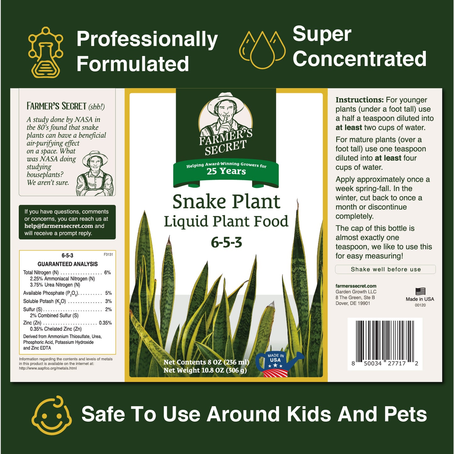 Snake Plant Food 8oz