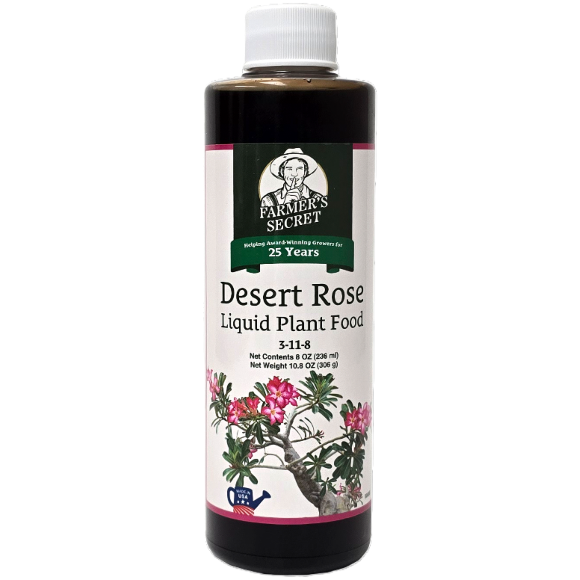 fertilizer for desert rose plants Farmer's Secret Desert Rose Liquid Plant Food Fertilizer (8oz) Super Concentrated Promote Flowering and Trunk Growth
